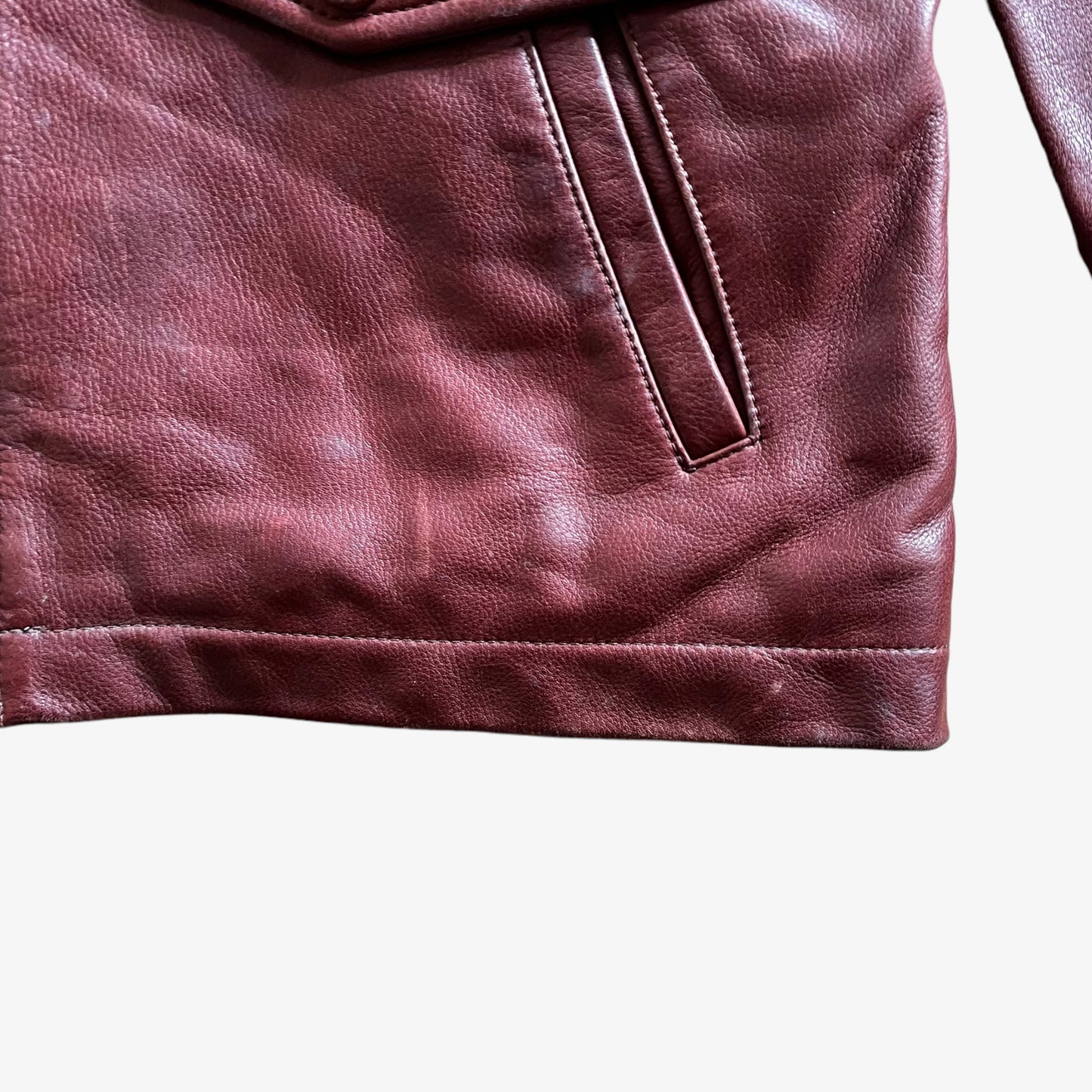 Vintage Y2K Womens COACH Red Leather Jacket Wear - Casspios Dream Vintage