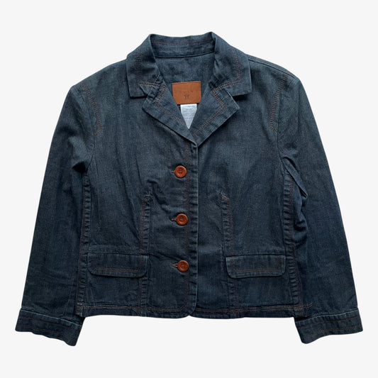 Vintage Y2K women's Celine blue denim jacket.