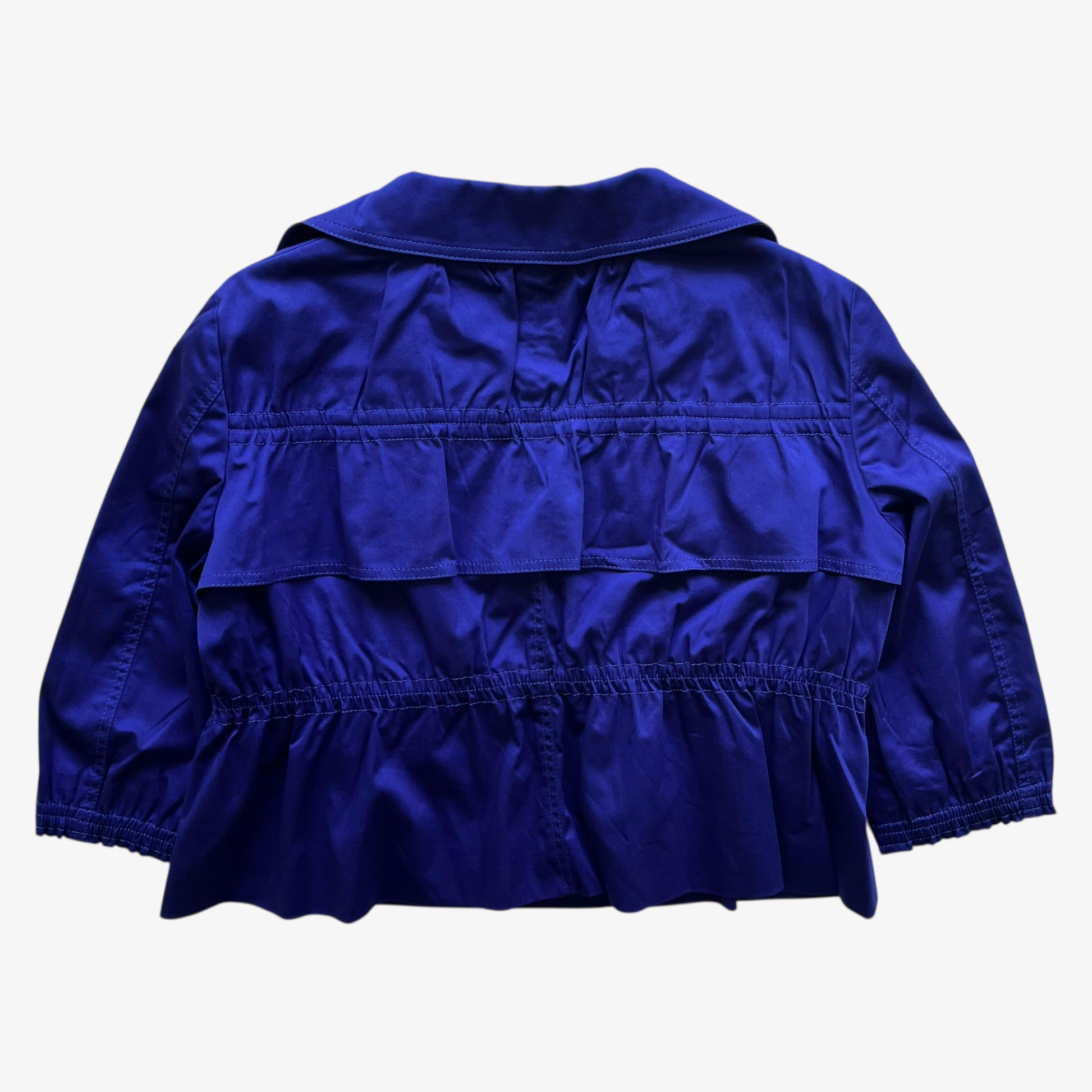 Vintage Y2K Womens Philosophy Di Alberta Ferretti Double Breasted Purple Jacket Back - Casspios Dream