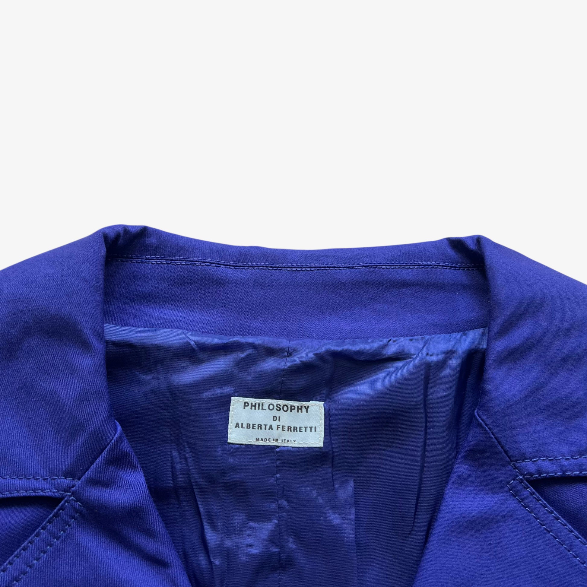 Vintage Y2K Womens Philosophy Di Alberta Ferretti Double Breasted Purple Jacket Label - Casspios Dream