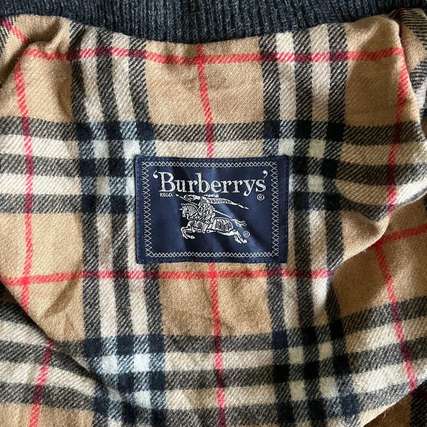 Vintage 1980s Burberry Green Leather Jacket With Nova Check Wool Lining Label - Casspios Dream
