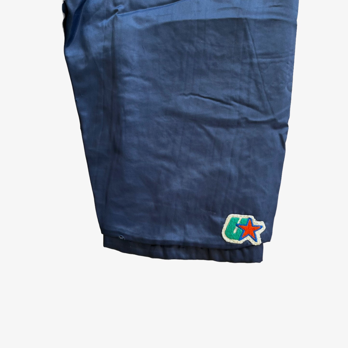 Vintage 1989 Uniform x Dallas Cowboys NFL Blue Satin Football Varsity Jacket Cuff - Casspios Dream