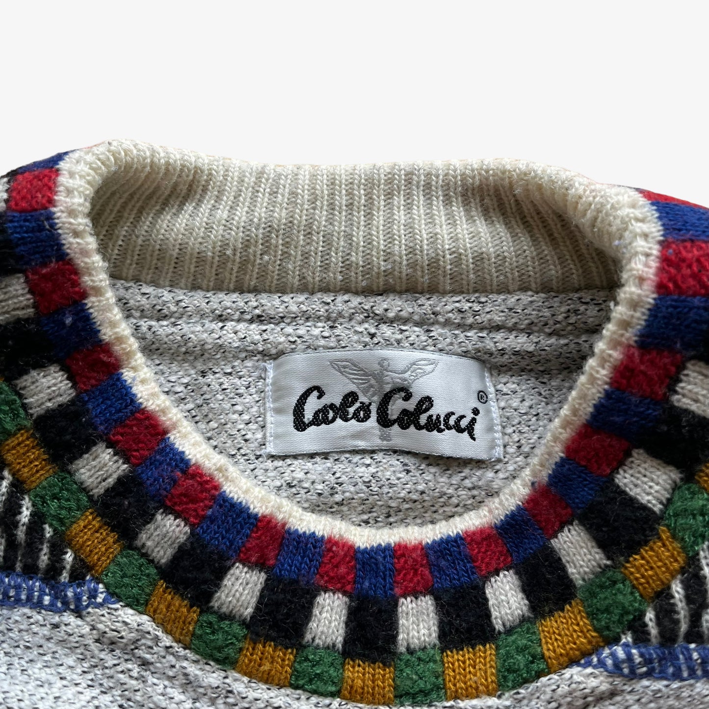 Vintage 1990s Carlo Colucci Ice Hockey Sweatshirt Label - Casspios Dream