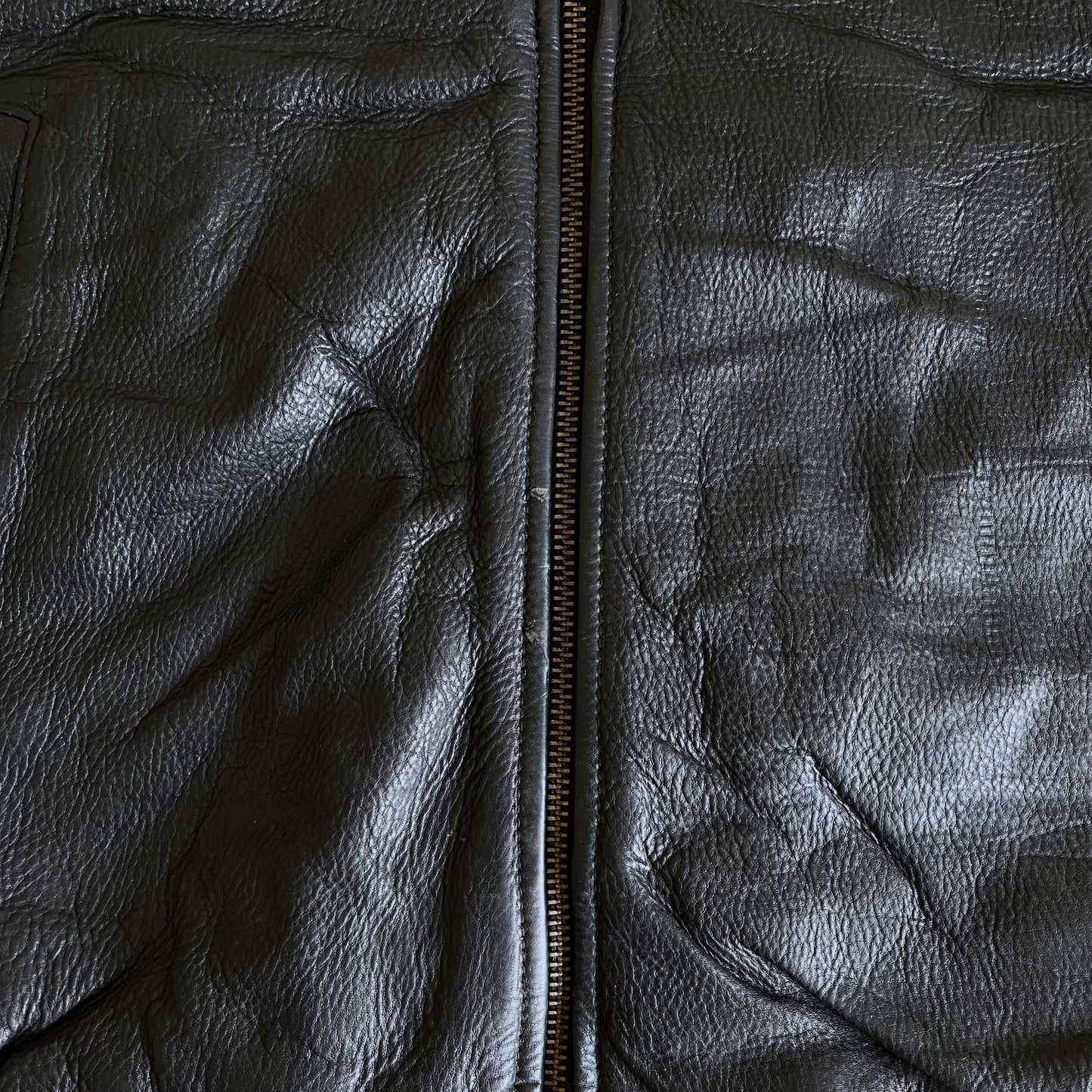 Vintage 1990s Redskins Black Leather Varsity Jacket Zip - Casspios Dream