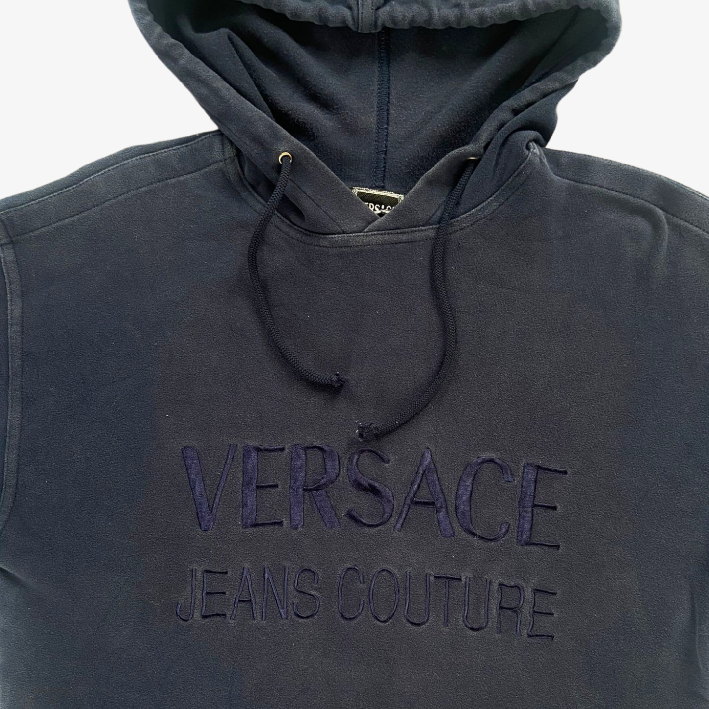 Vintage 1990s Versace Jeans Couture Spell Out Hoodie Spell Out - Casspios Dream