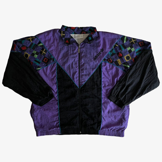 Vintage 80s Adidas Abstract Track Jacket Windbreaker - Casspios Dream