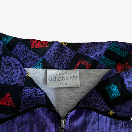 Vintage 80s Adidas Abstract Track Jacket Windbreaker Label - Casspios Dream