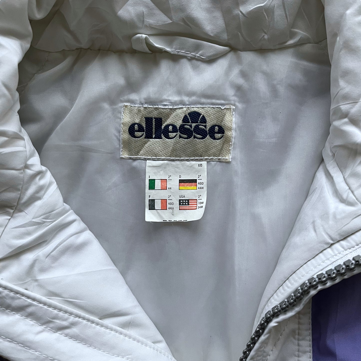 Vintage 80s Ellesse Thermore Utility Ski Jacket Label - Casspios Dream