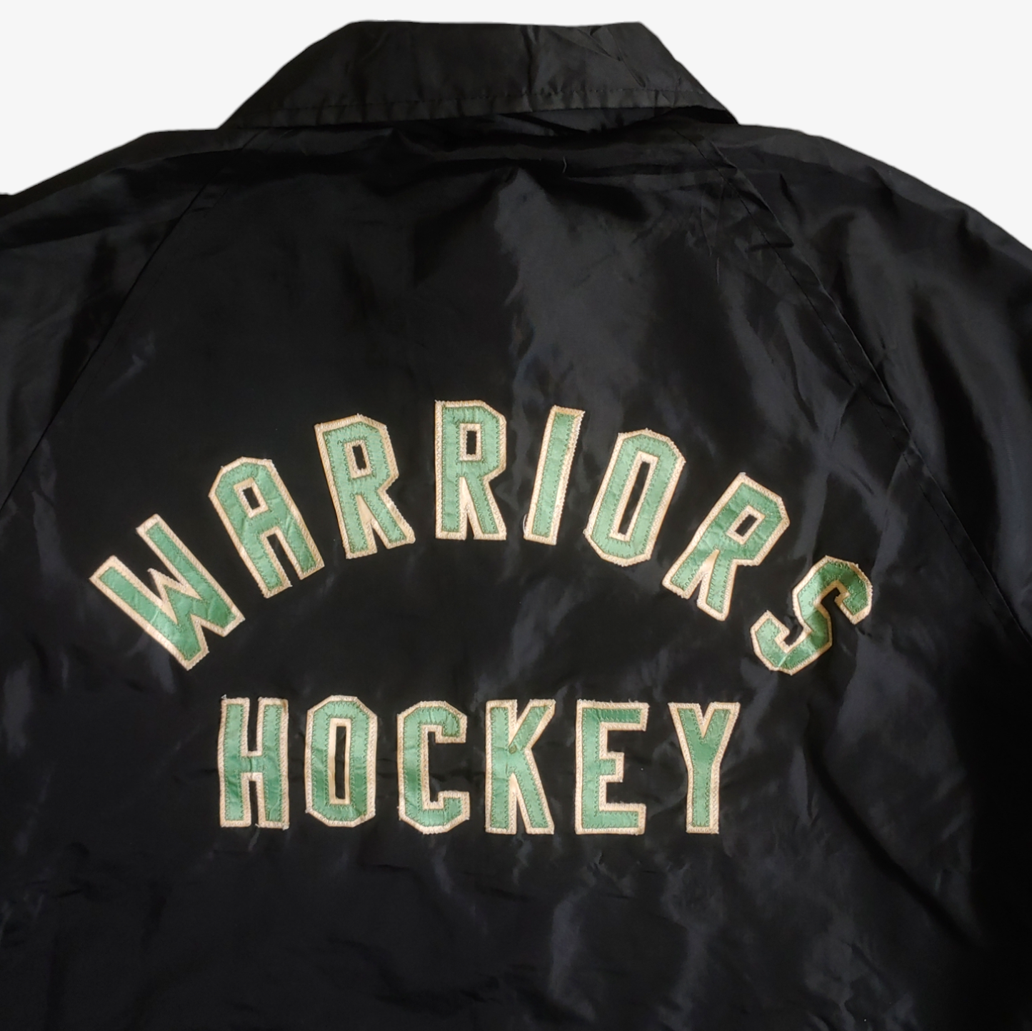 Vintage 80s University Of Toronto 1987 1988 Warriors Hockey Club Windbreaker Jacket Back Logo - Casspios Dream