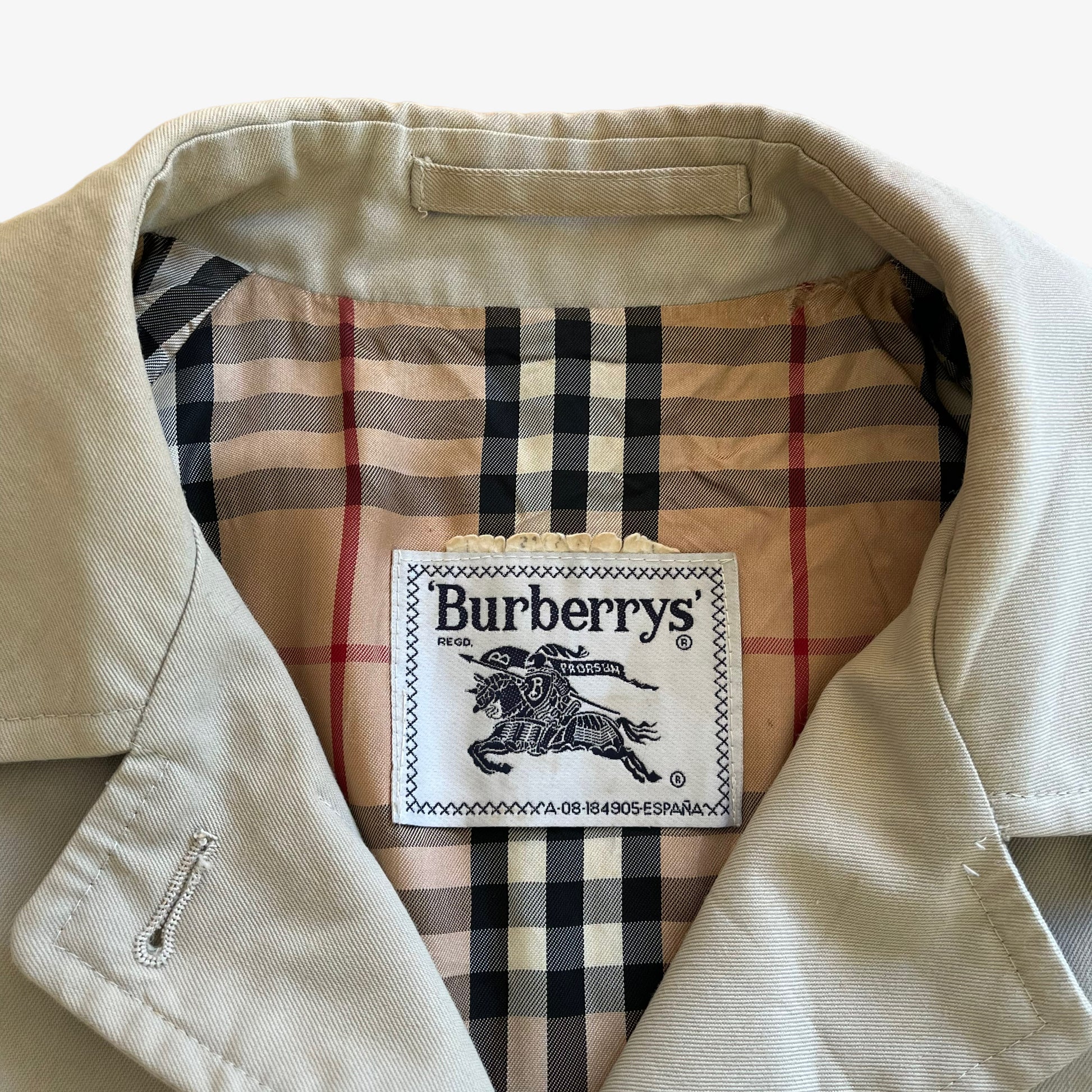 Vintage 80s Womens Burberry Trench Coat Label - Casspios Dream