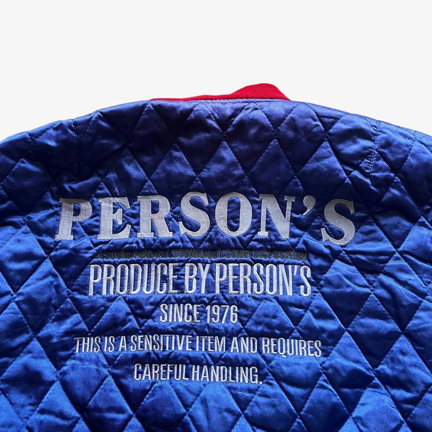 Vintage 80s Womens Persons Collection Reversible Quilted Bomber Jacket Reversed Back Logo - Casspios Dream
