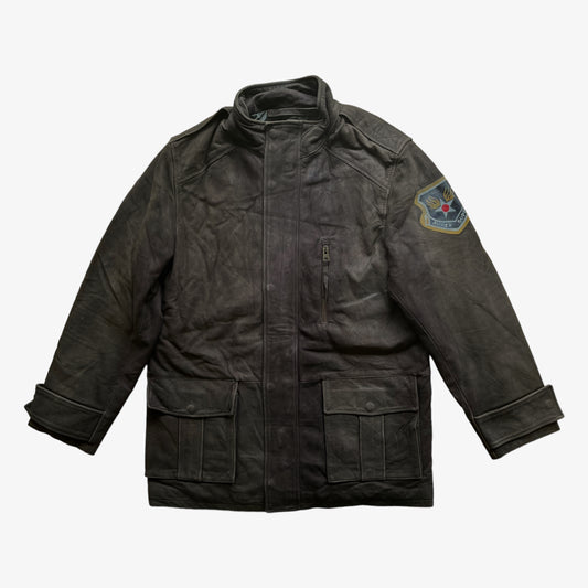 Vintage 90s AVIREX Leather Military Grade Jacket - Casspios Dream