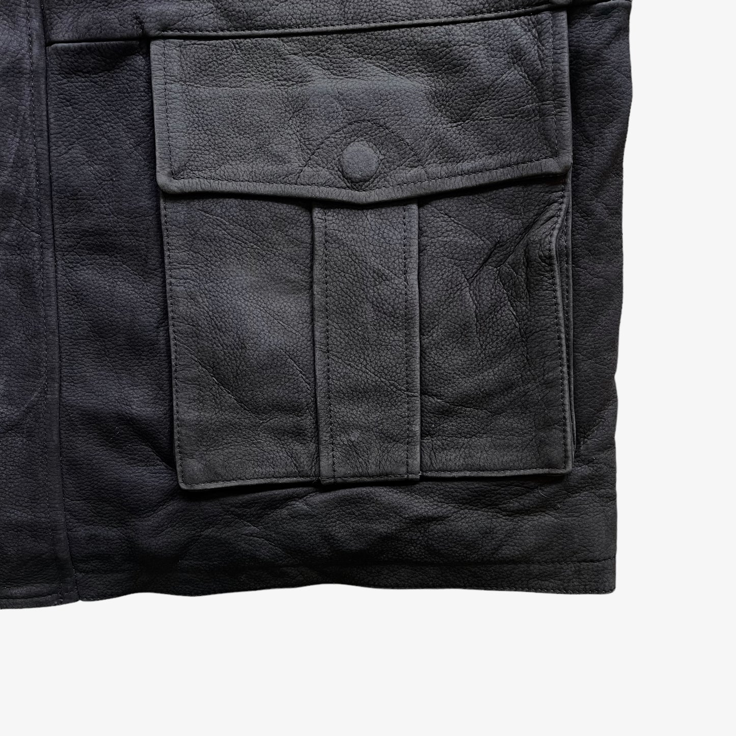Vintage 90s AVIREX Leather Military Grade Jacket Pocket- Casspios Dream