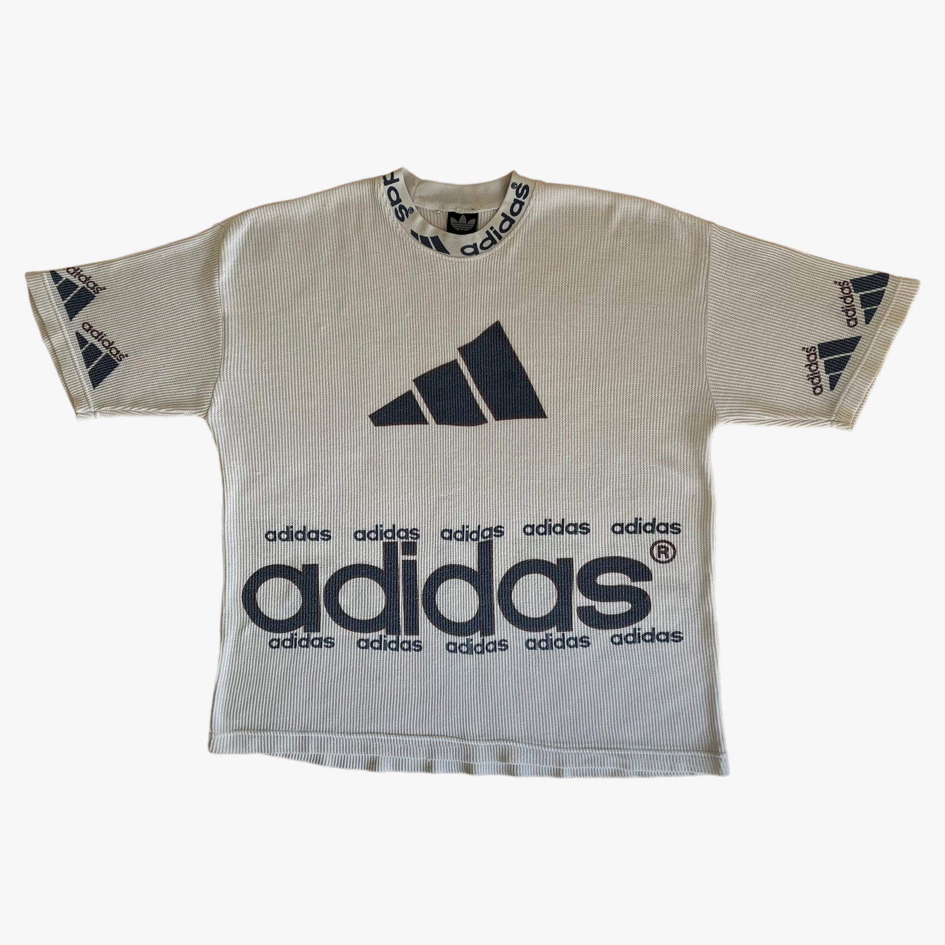 Vintage 90s Adidas All Over Print Spell Out Top - Casspios Dream