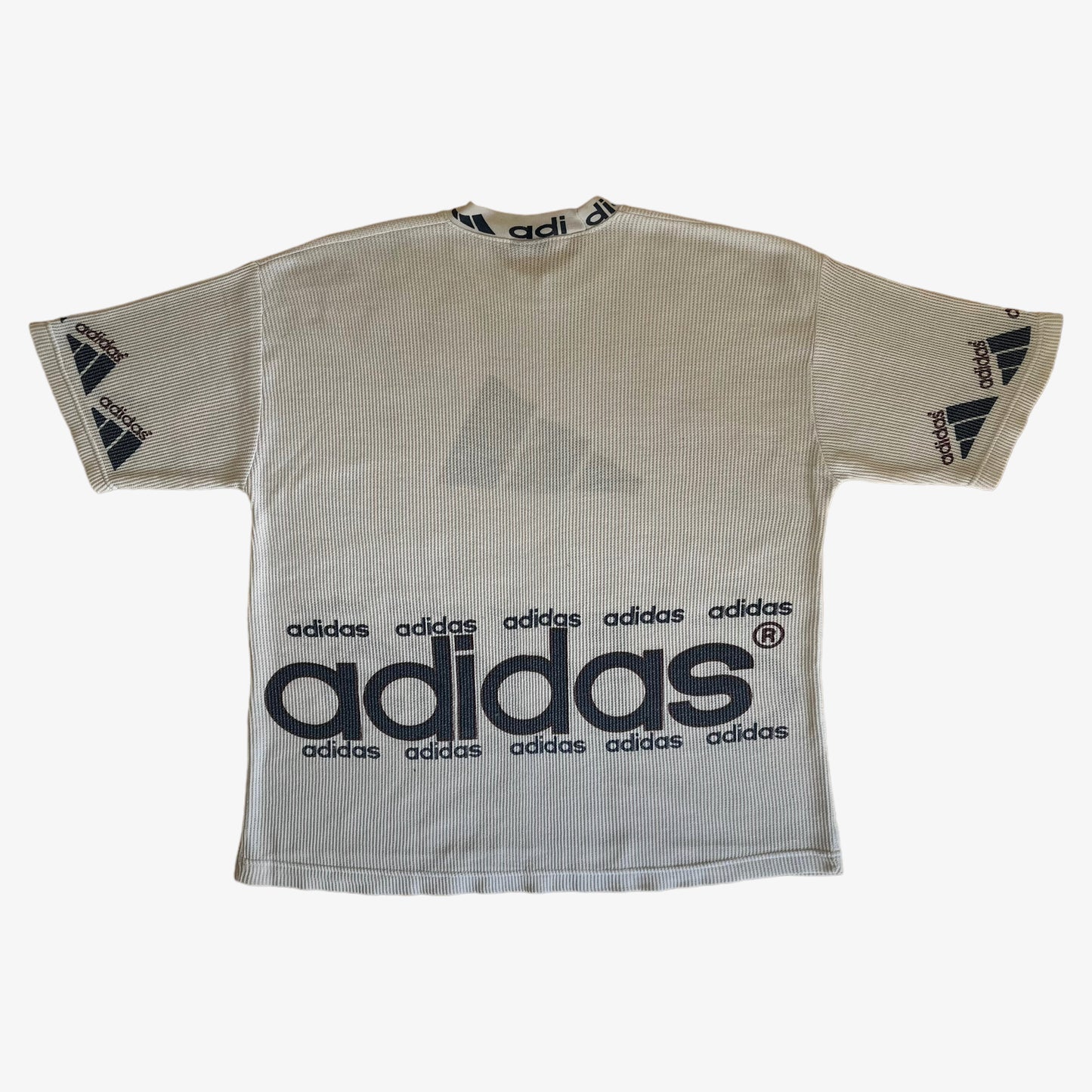 Vintage 90s Adidas All Over Print Spell Out Top Back - Casspios Dream