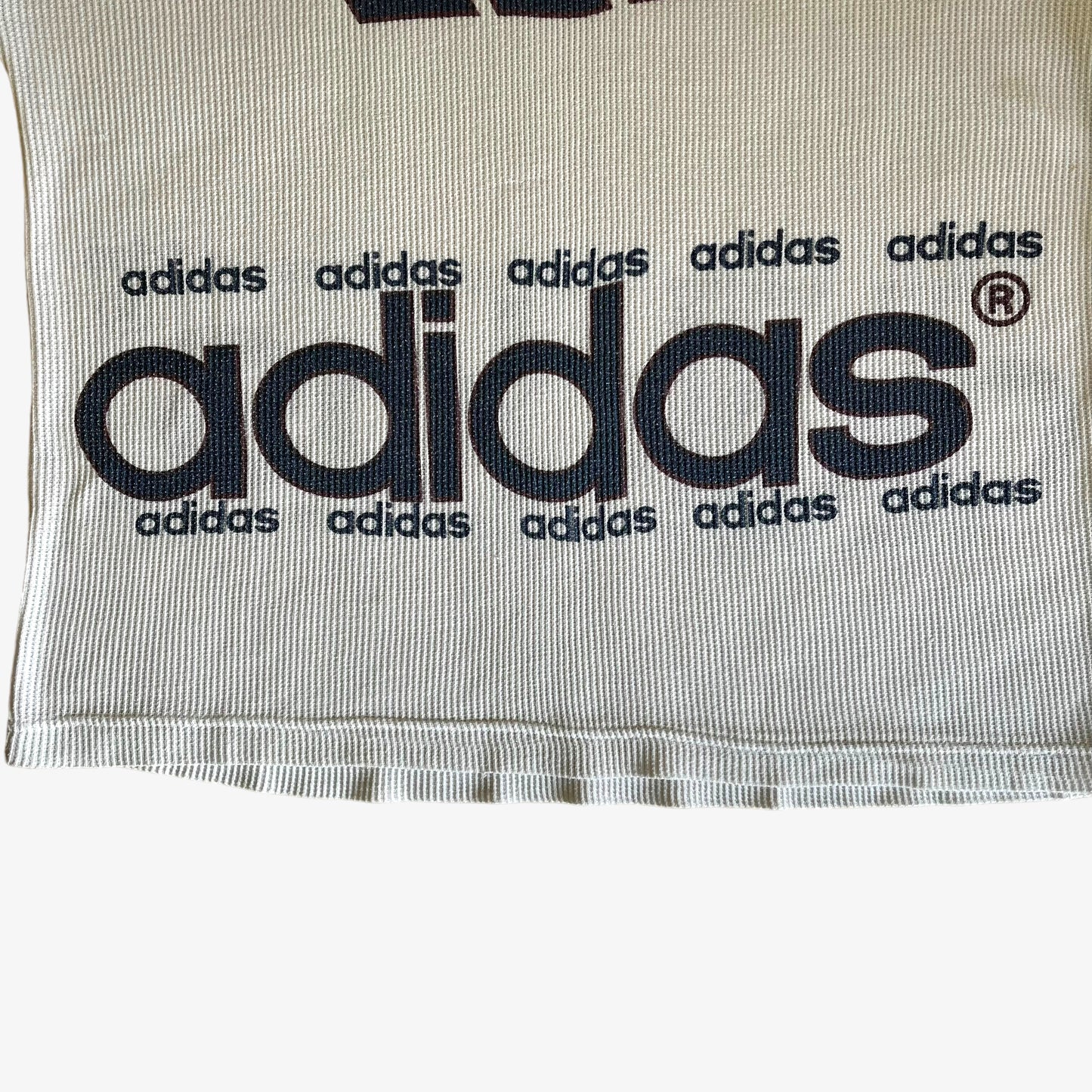 Vintage 90s Adidas All Over Print Spell Out Top Hem - Casspios Dream