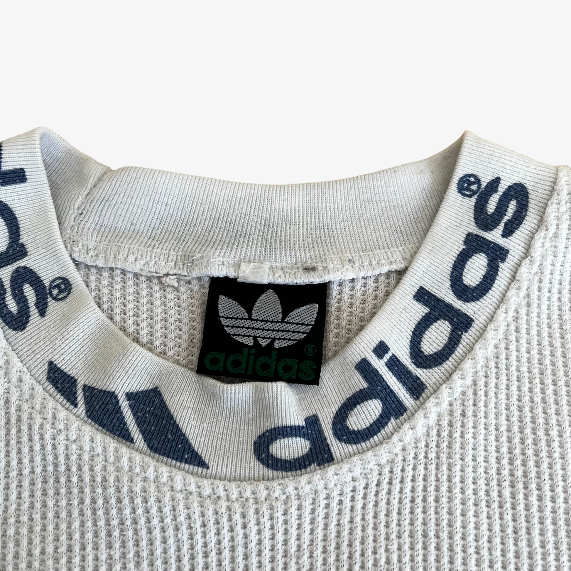 Vintage 90s Adidas All Over Print Spell Out Top Label - Casspios Dream