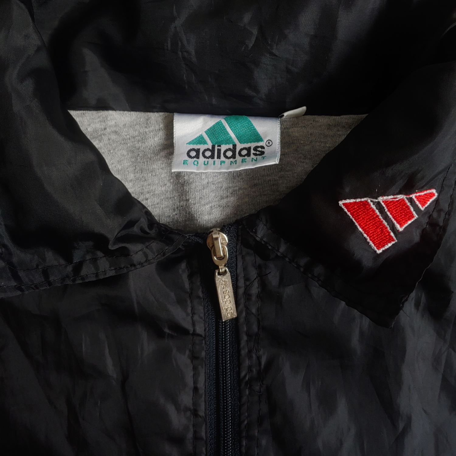 Vintage 90s Adidas Equipment Black Track Jacket Label - Casspios Dream