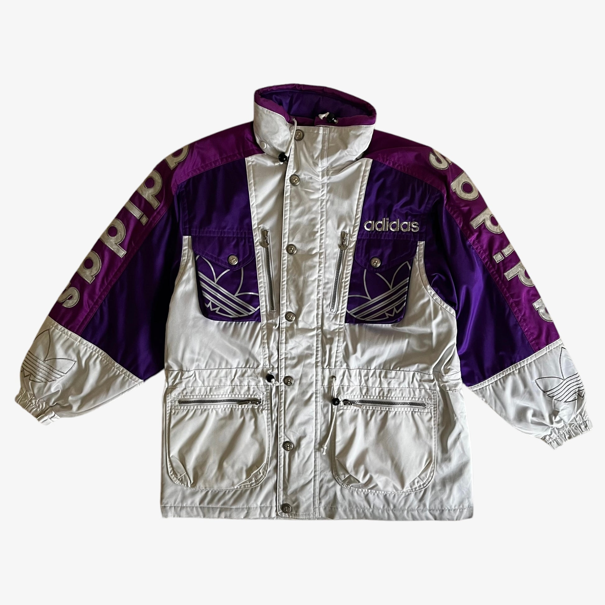 Vintage 90s Adidas Snow Gear Spell Out Jacket - Casspios Dream