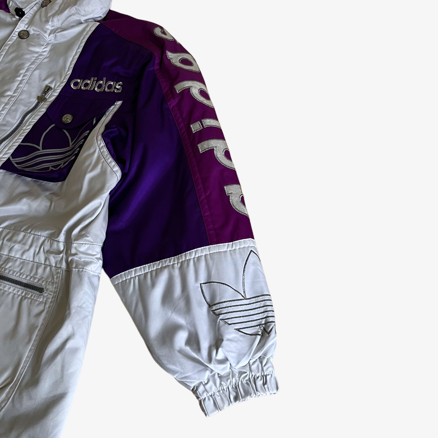Vintage 90s Adidas Snow Gear Spell Out Jacket Arm - Casspios Dream