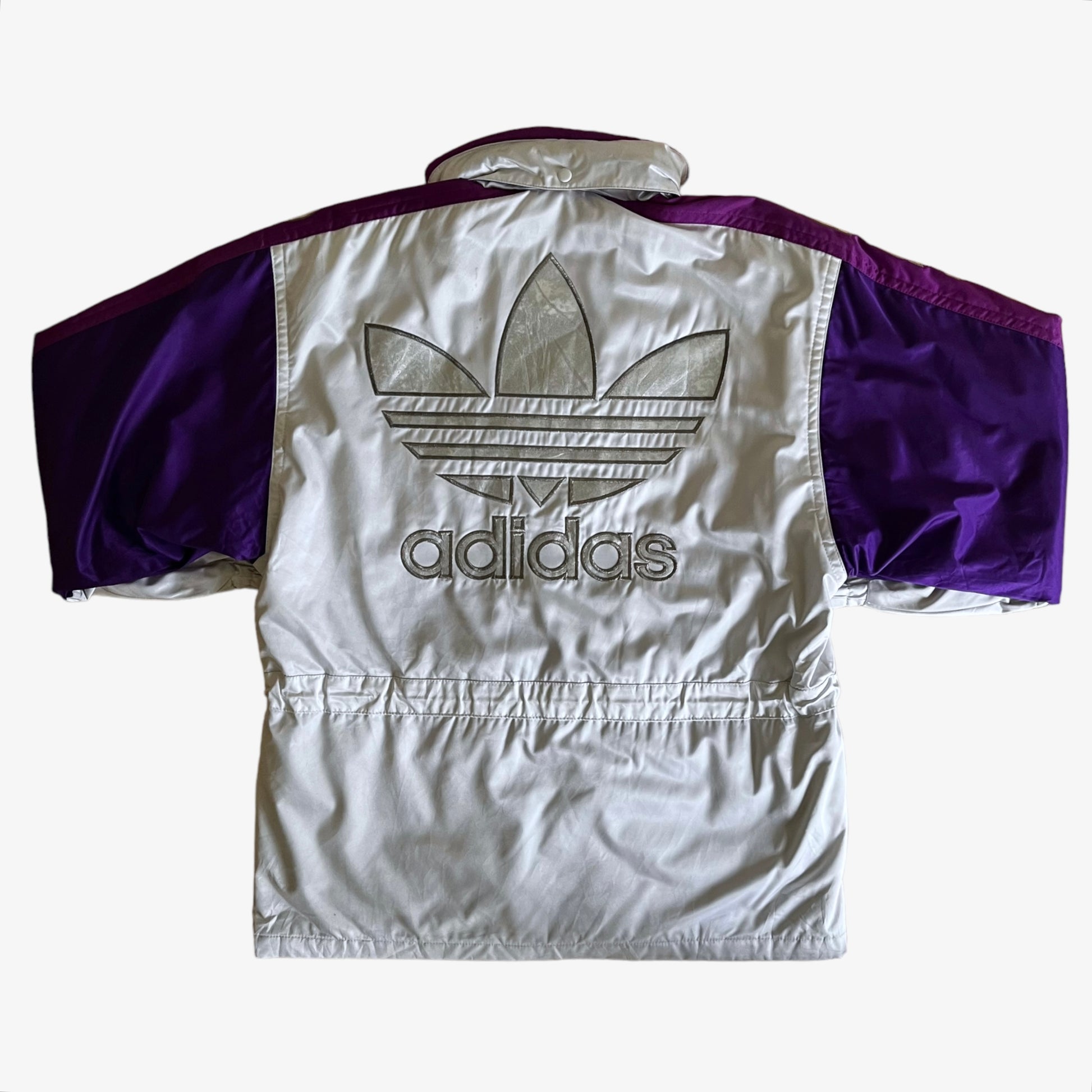 Vintage 90s Adidas Snow Gear Spell Out Jacket Back - Casspios Dream