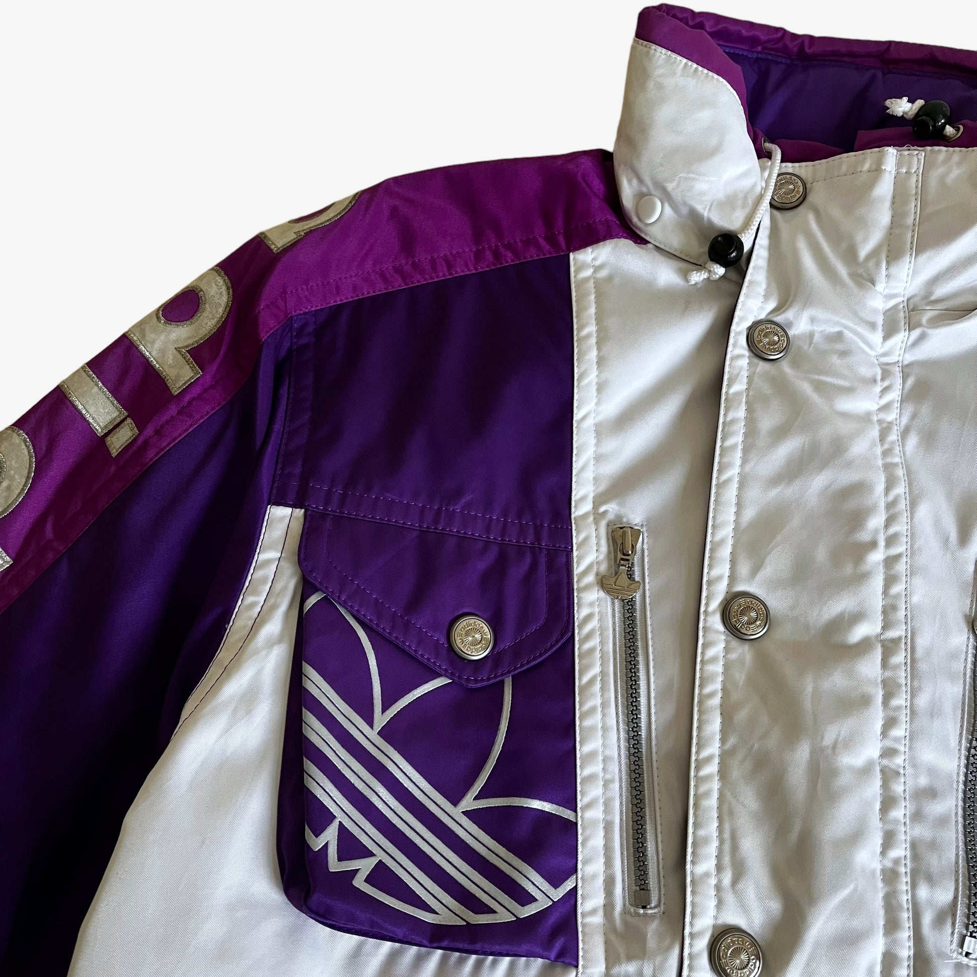 Vintage 90s Adidas Snow Gear Spell Out Jacket Zip - Casspios Dream