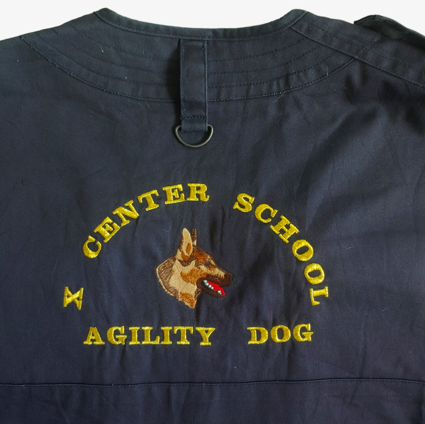 Vintage 90s Agility Dog School Utility Vest Gilet Back Logo - Casspios Dream