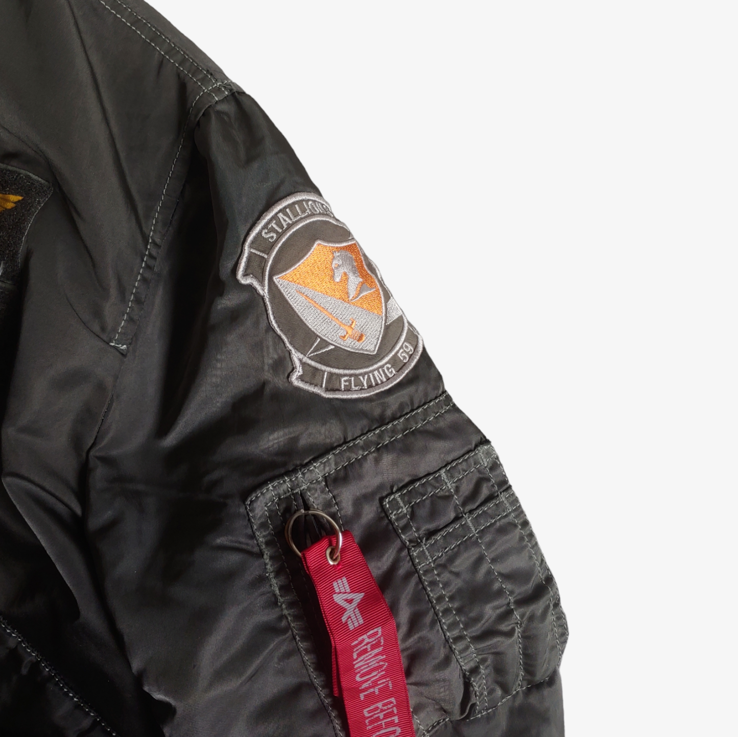 Vintage 90s Alpha Industries Air Crew Bomber Jacket Badge - Casspios Dream