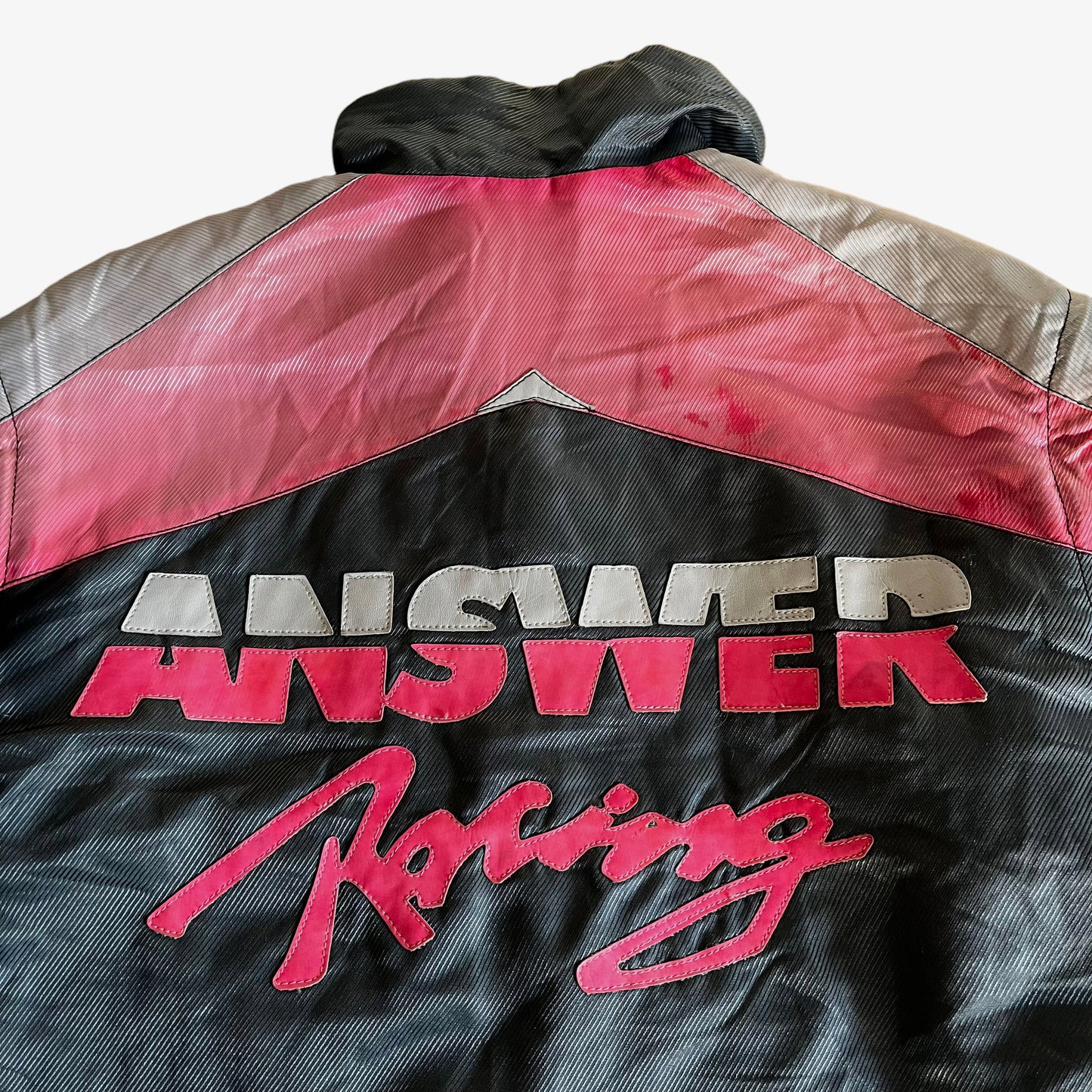 Vintage 90s Answer Racing Spell Out Jacket Back Logo - Casspios Dream