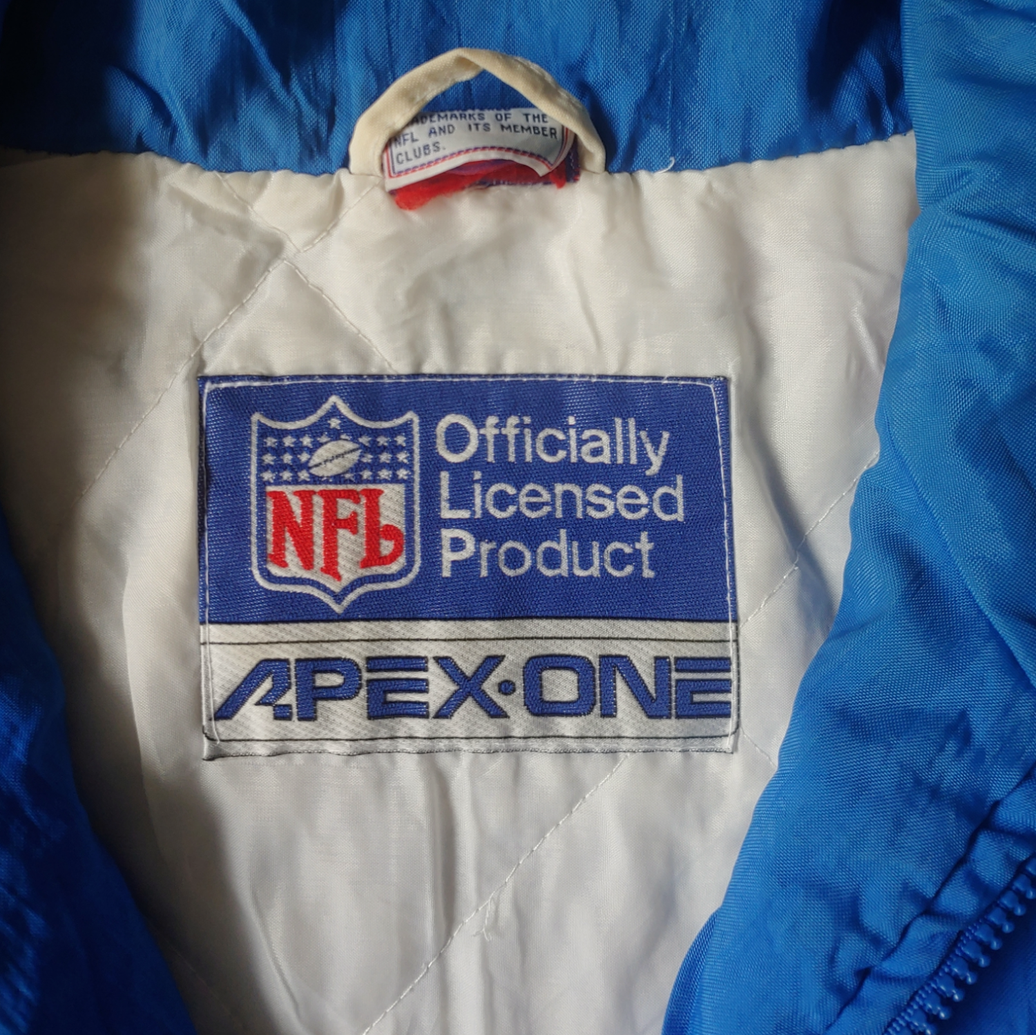 Vintage 90s Apex One NFL New York Giants Jacket With Back Spell Out Label - Casspios Dream