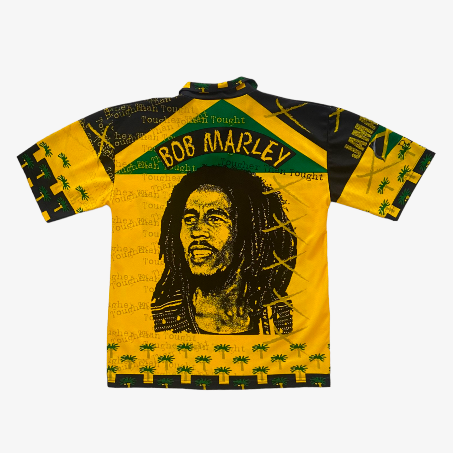 Vintage 90s Bob Marley Jamaica Reggae Double Sided Print Jersey Back - Casspios Dream