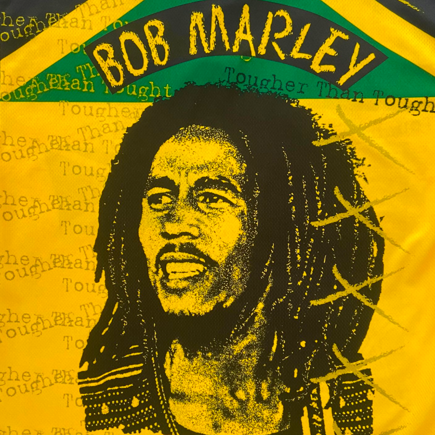 Vintage 90s Bob Marley Jamaica Reggae Double Sided Print Jersey Face - Casspios Dream