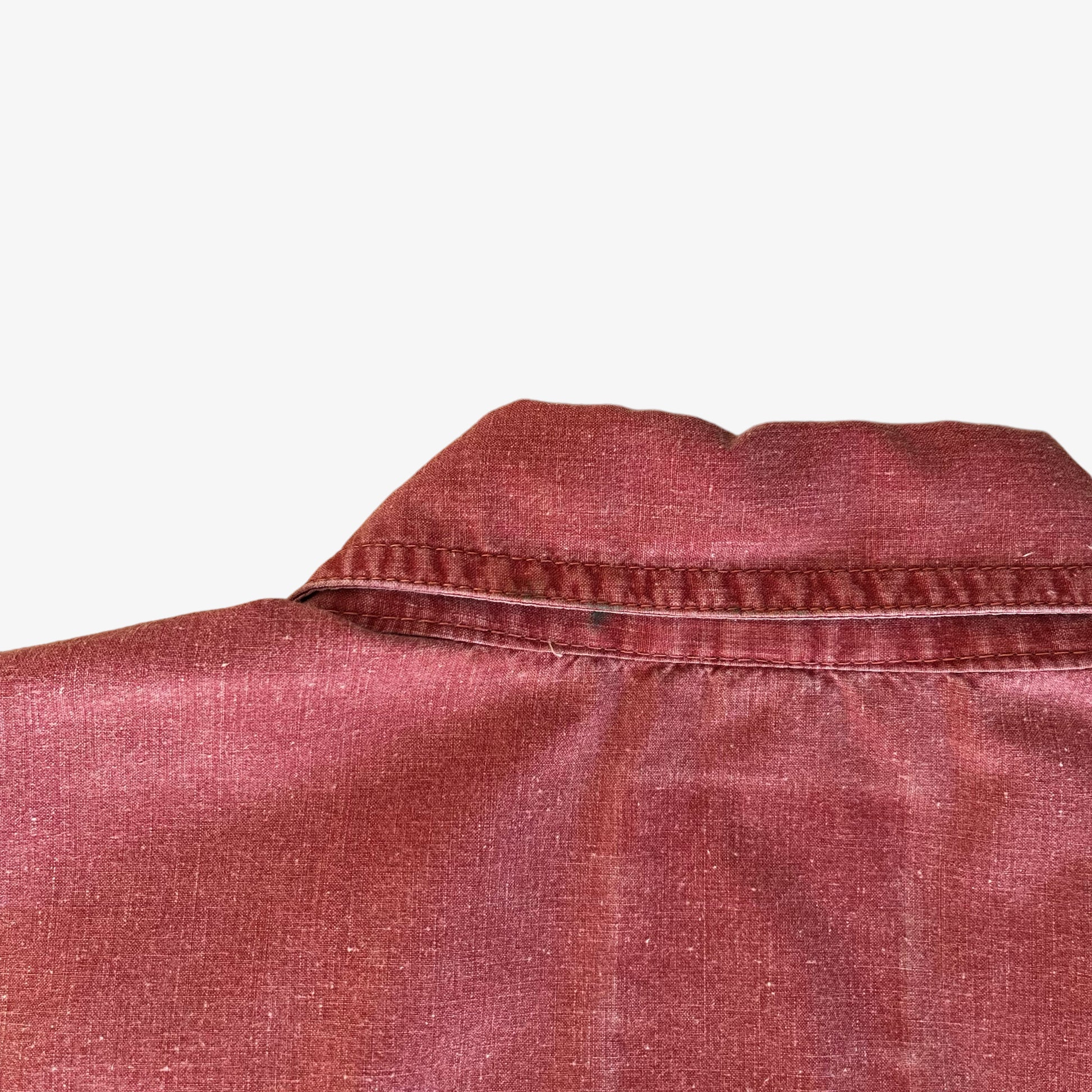 Vintage 90s Camel Cigarettes Pale Red Short Sleeve Shirt Collar - Casspios Dream