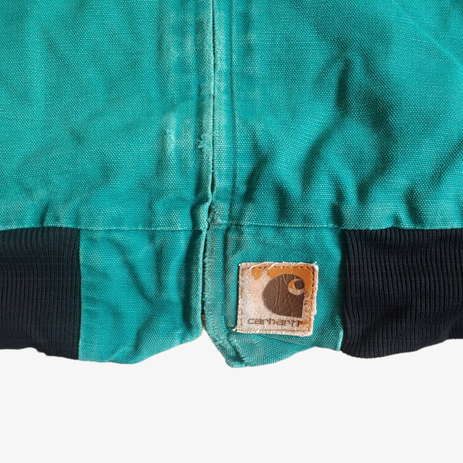 Vintage 90s Carhartt Aztec Navajo Patterned Turquoise Workwear Jacket Tag - Casspios Dream