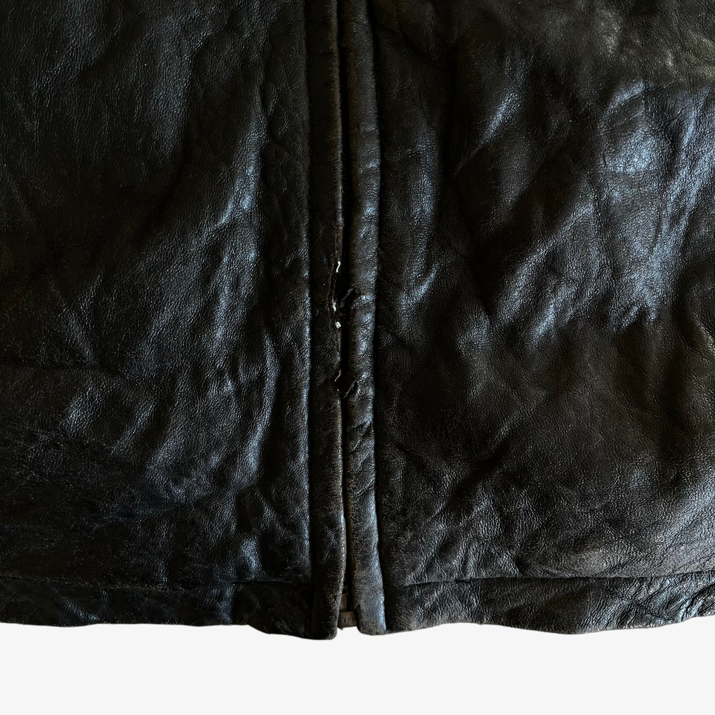 Vintage 90s Chaps Soft Black Leather Driving Jacket Zip - Casspios Dream