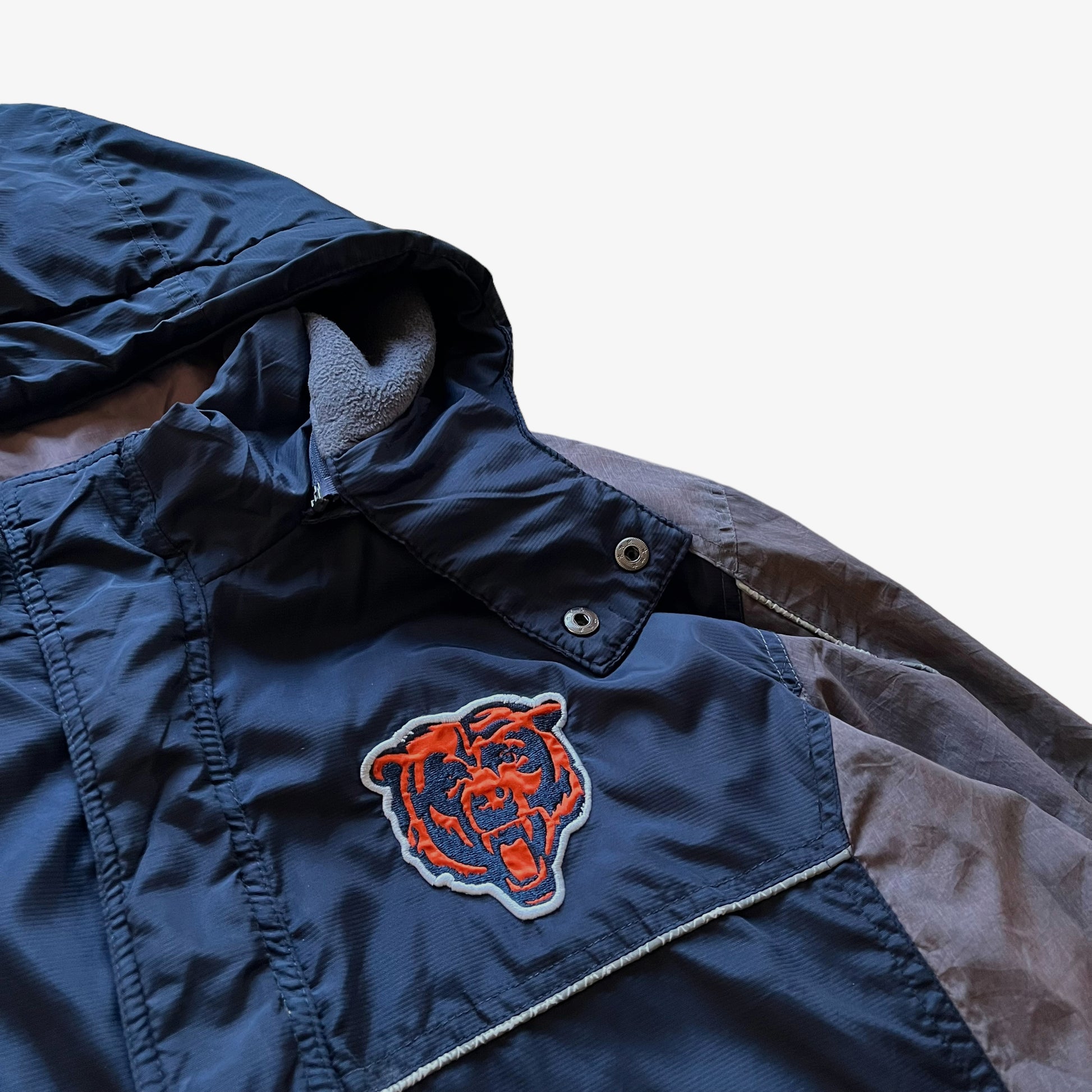 Vintage 90s Chicago Bears NFL Jacket With Back Embroidered Team Badge Logo - Casspios Dream