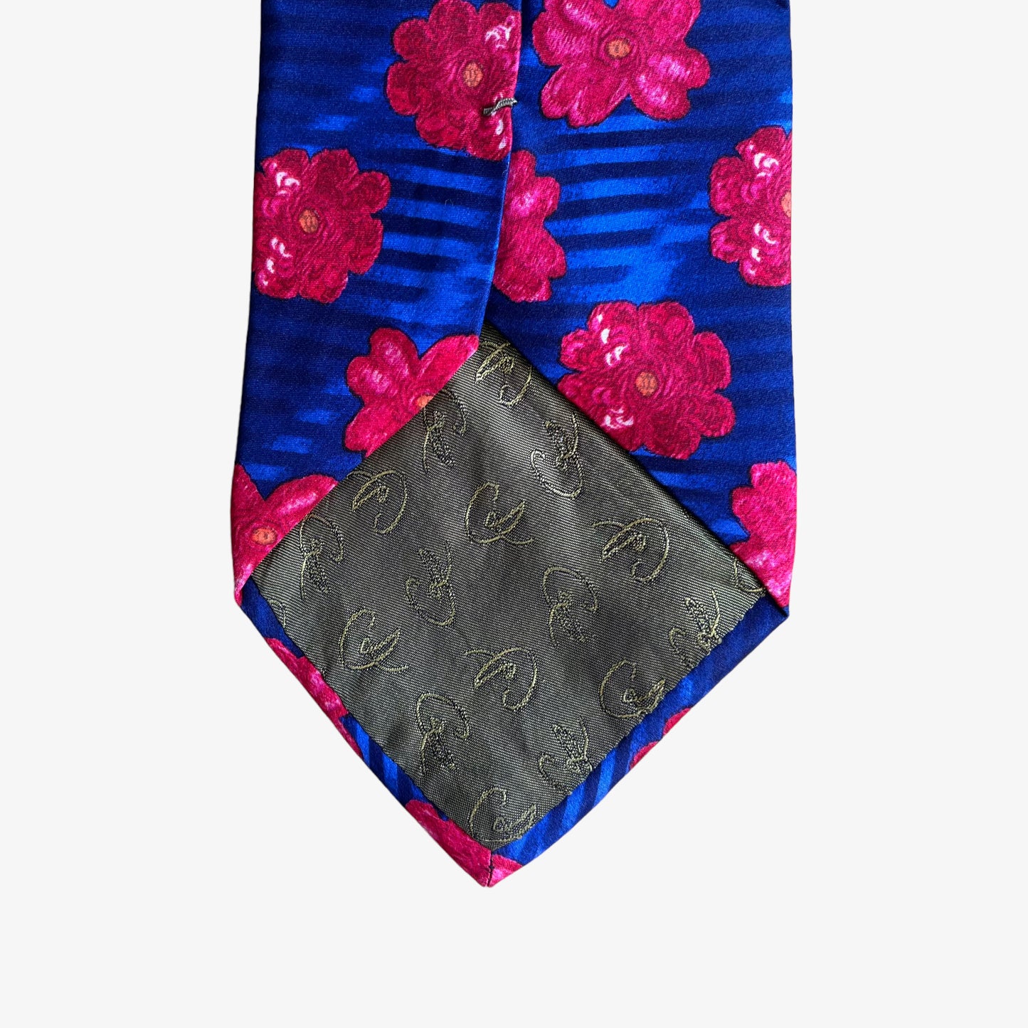 Vintage 90s Christian Lacroix Floral Print Silk Tie Back - Casspios Dream