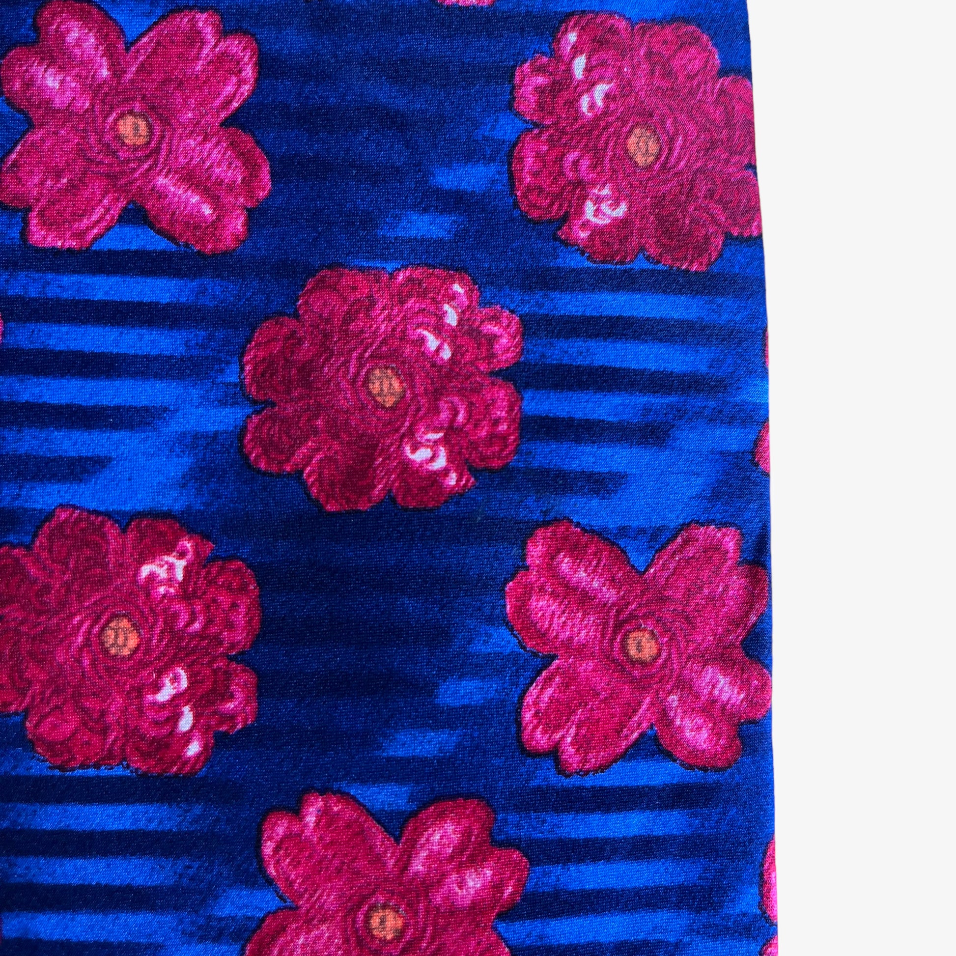 Vintage 90s Christian Lacroix Floral Print Silk Tie Wear - Casspios Dream