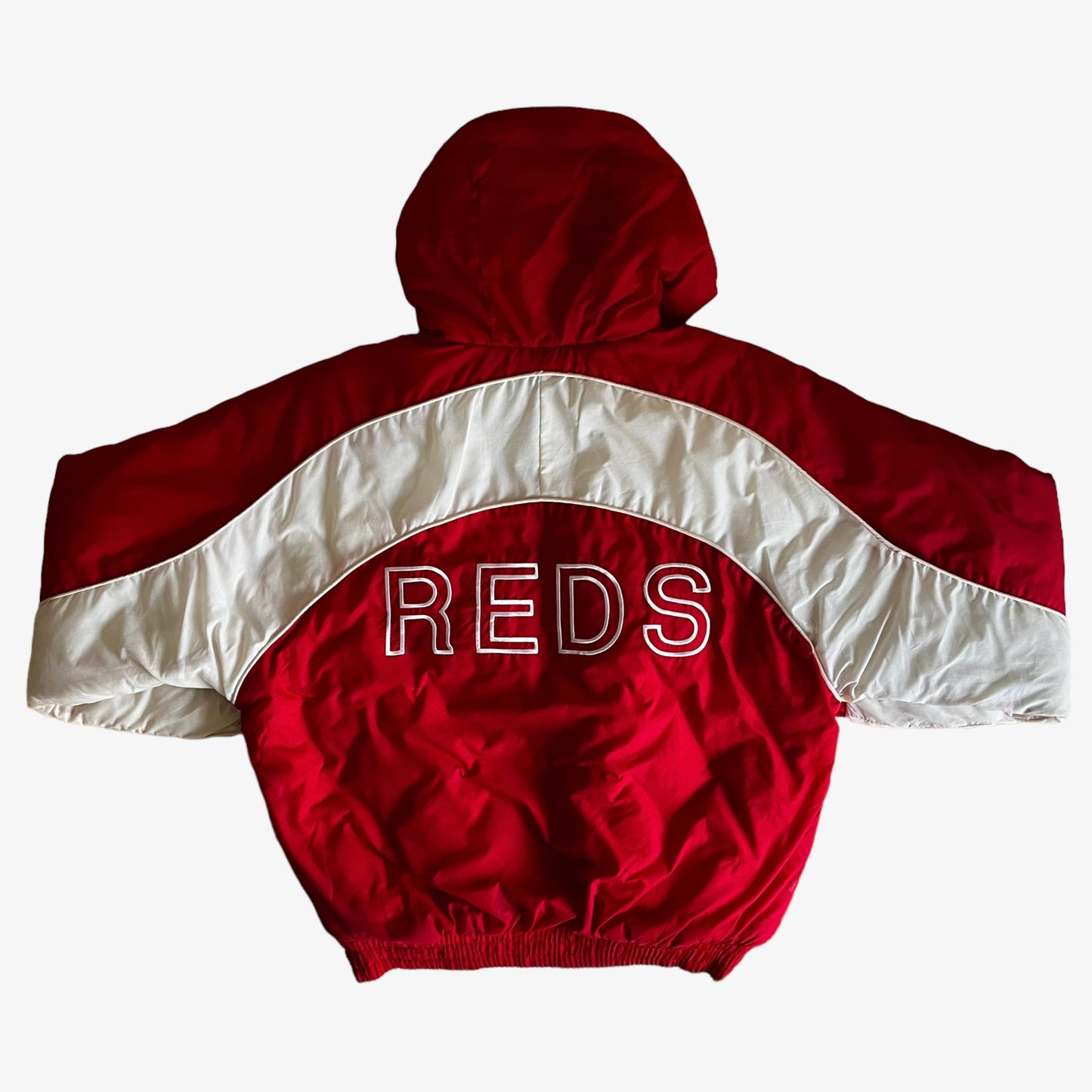 Vintage 90s Cincinnati Reds MLB Team Jacket With Back Spell Out Back - Casspios Dream