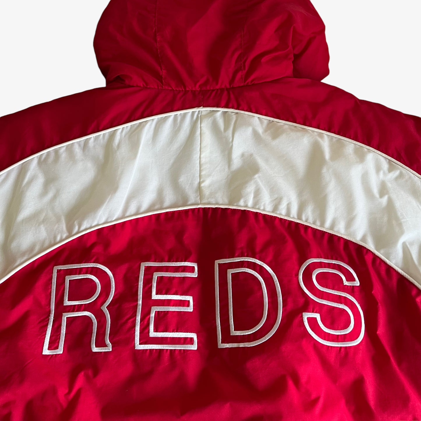 Vintage 90s Cincinnati Reds MLB Team Jacket With Back Spell Out Back Logo - Casspios Dream
