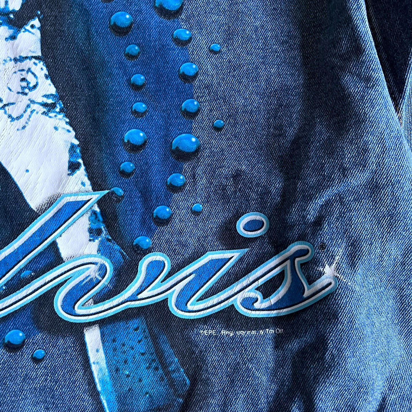 Vintage 90s First Choice Elvis Graphic Print Denim Jacket Signed - Casspios Dream