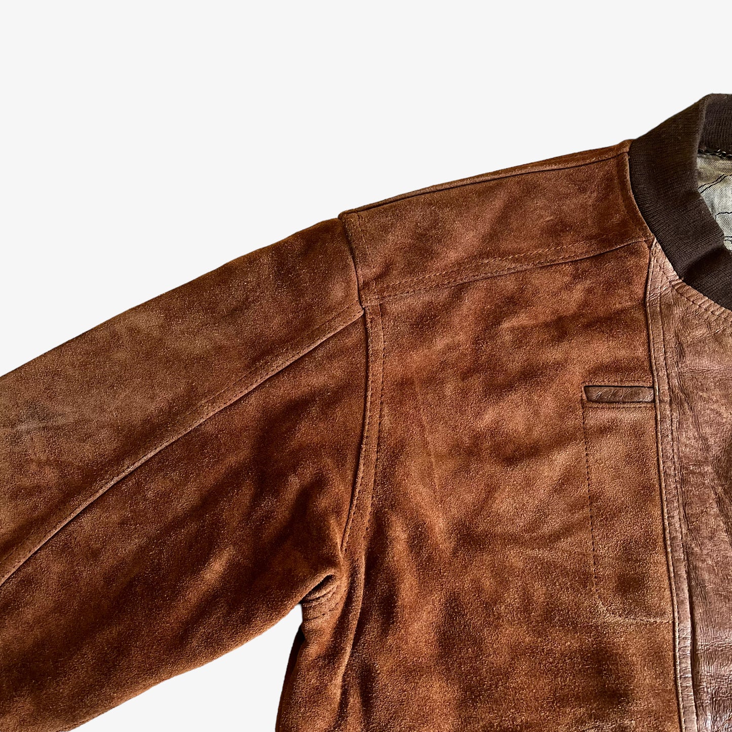 Vintage 90s Frontline Rallye Paul Racing Dog Brown Leather Jacket Shoulder - Casspios Dream