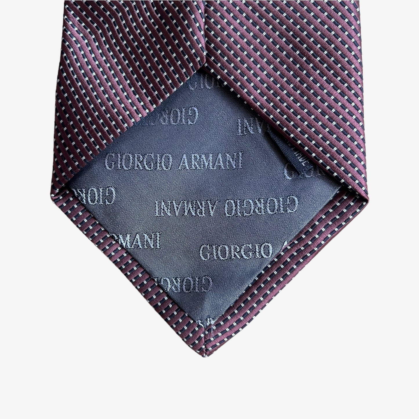 Vintage 90s Giorgio Armani Patterned Silk Tie Back - Casspios Dream