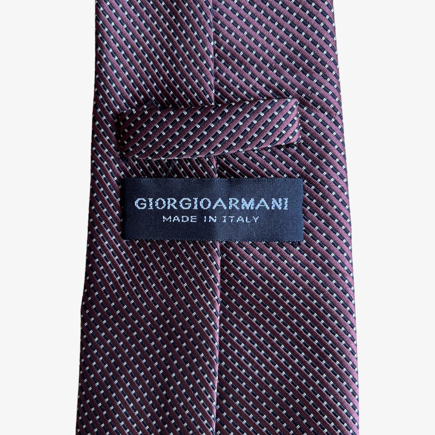 Vintage 90s Giorgio Armani Patterned Silk Tie Label - Casspios Dream