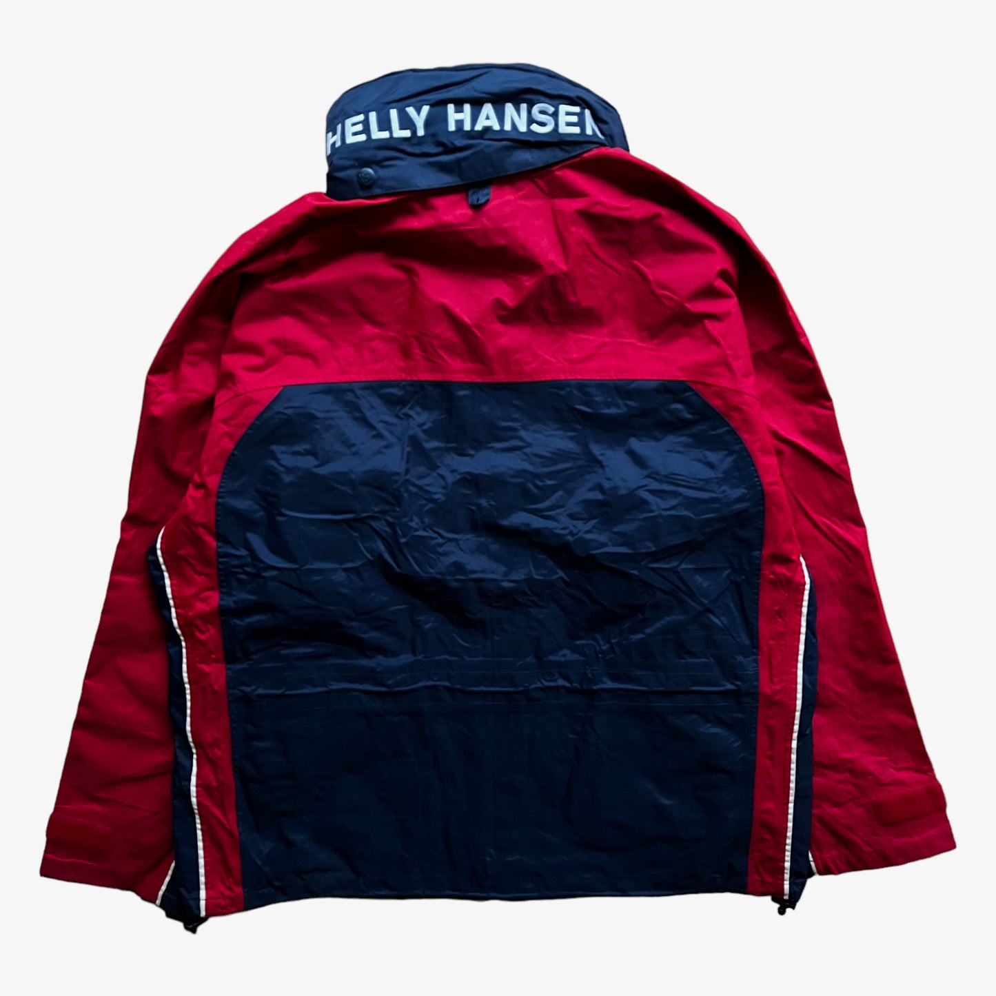 Vintage 90s Helly Hansen Red And Navy Sailing Jacket Back - Casspios Dream