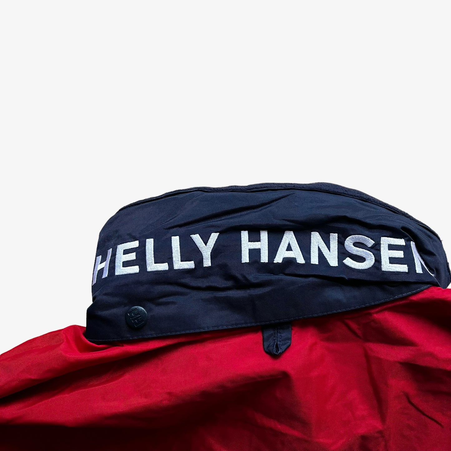 Vintage 90s Helly Hansen Red And Navy Sailing Jacket Collar - Casspios Dream