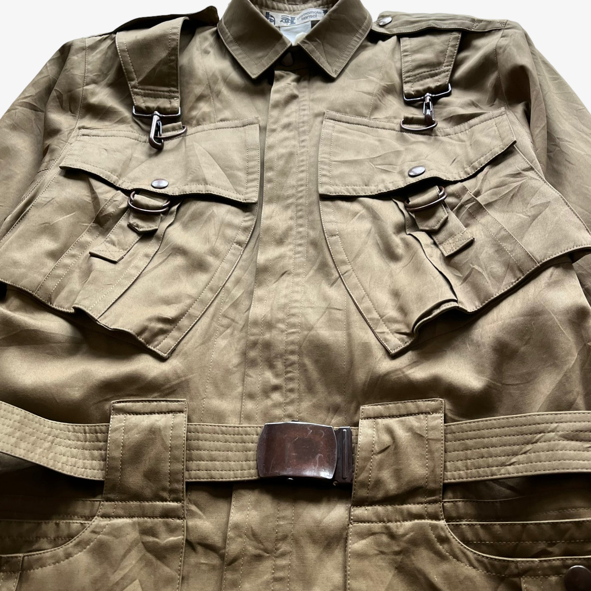 Vintage 90s Kansai Yamamoto Military Utility Jacket Belt - Casspios Dream