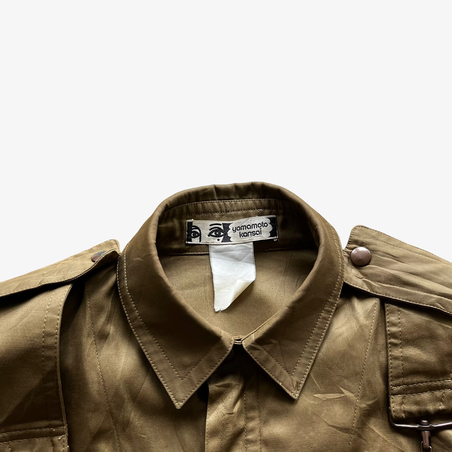 Vintage 90s Kansai Yamamoto Military Utility Jacket Label - Casspios Dream