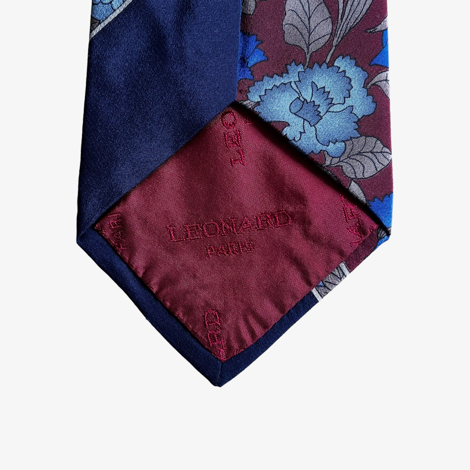 Vintage 90s Leonard Floral Geometric Print Silk Tie Back - Casspios Dream
