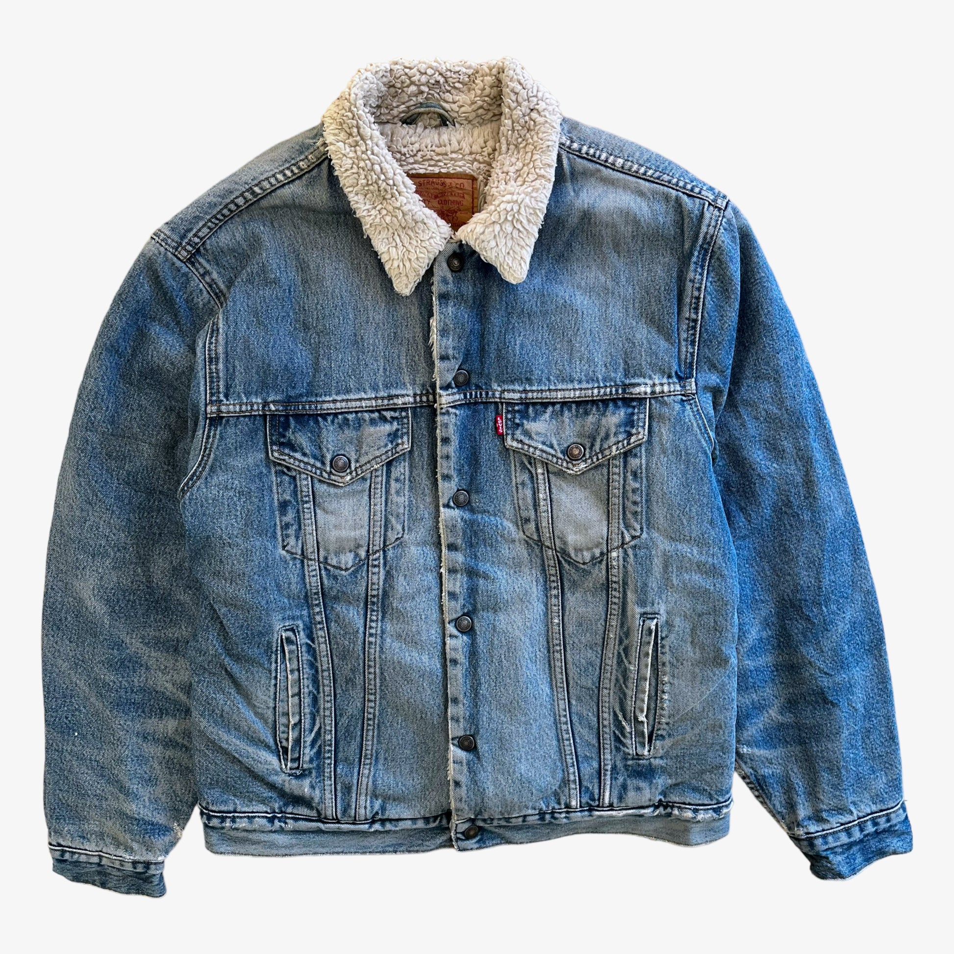 Vintage 90s Levis 70603 02 Denim Jacket With Sherpa Lining - Casspios Dream
